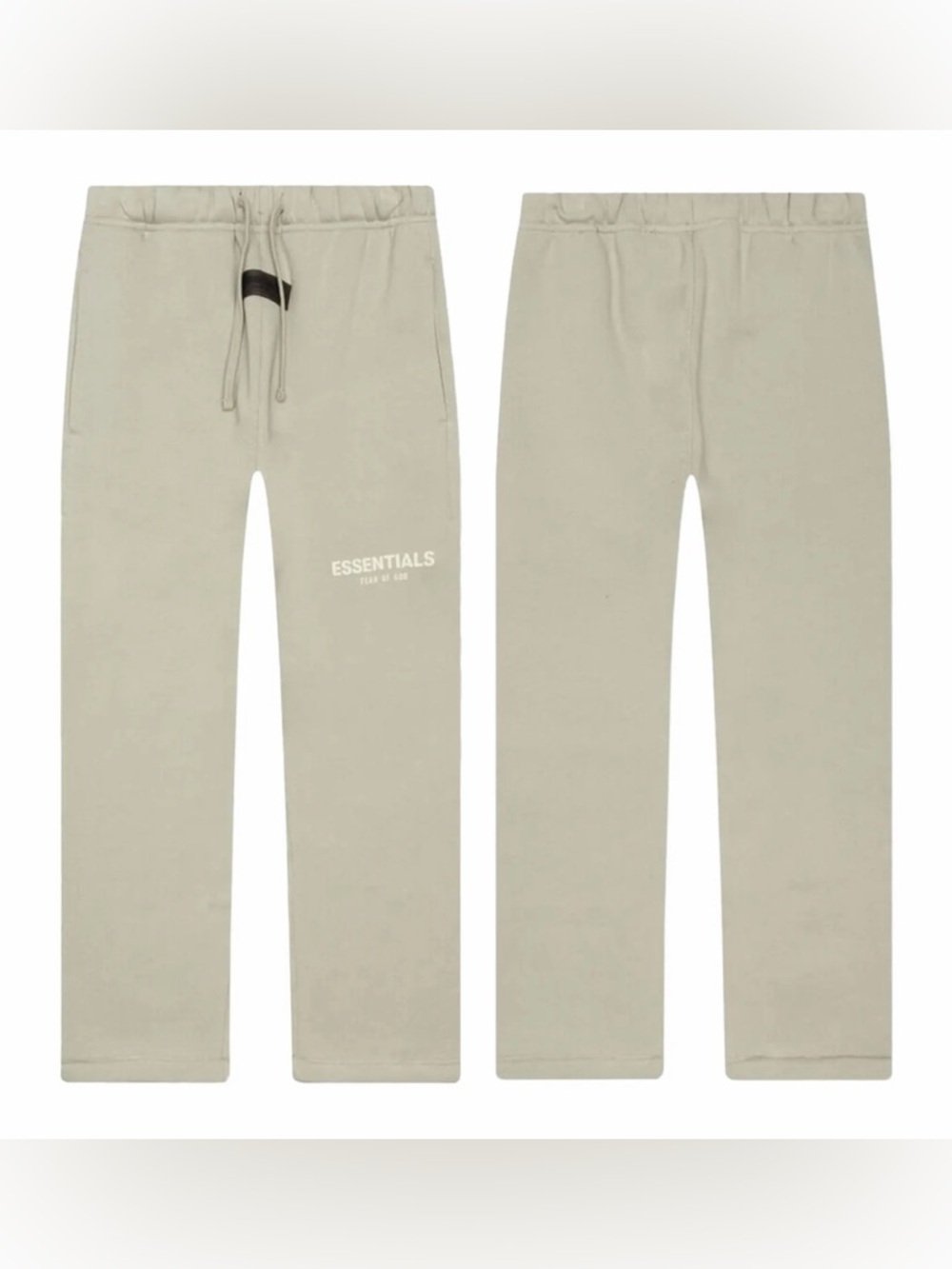 Fear of God Essential fleece Sweatpants color eggshell, straight leg sz S Unisex